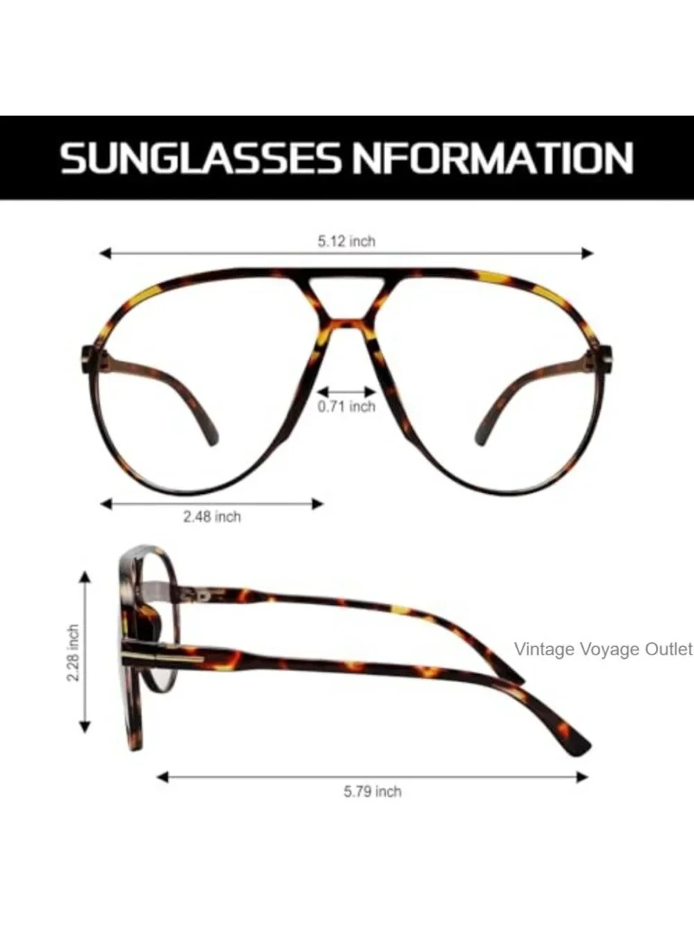Retro Aviator Sunglasses Women Men Oversized Lightweight UV400 Protection